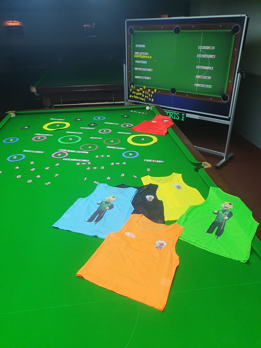 The full maths table with target rings, numbers and team bibs